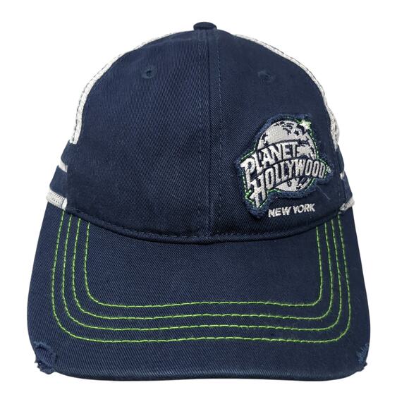 Planet Hollywood New York Strapback Trucker Hat Blue One Size Adjustable - Picture 1 of 11